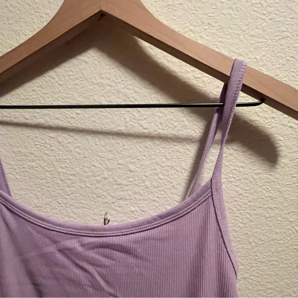 Ribbed Purple Tank